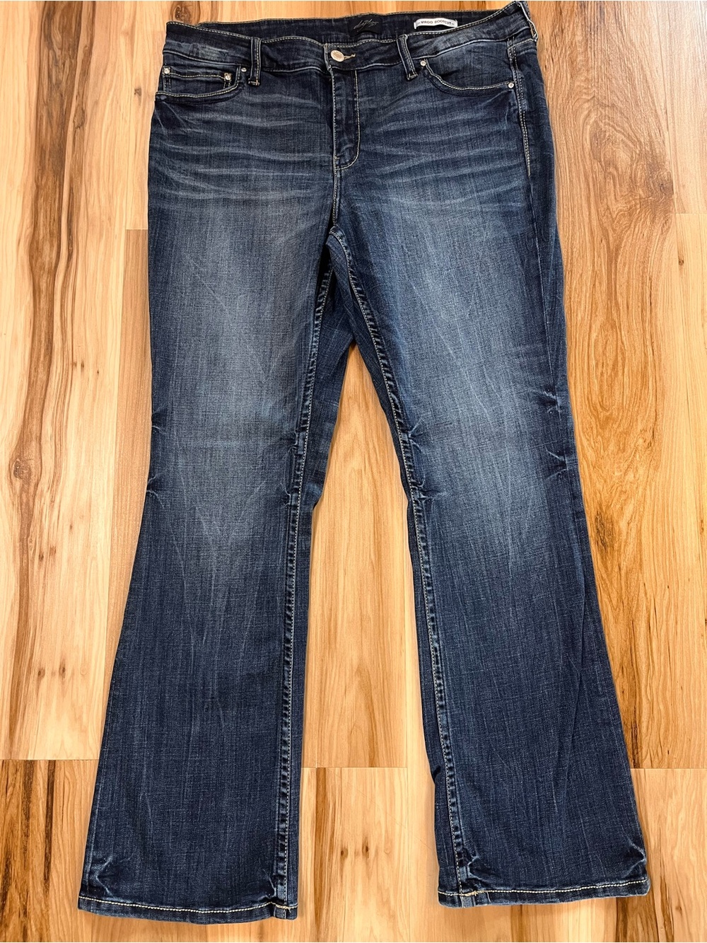 Y2K Buckle Daytrip Virgo Bootcut Jeans Womens 36Lx33 Thick Stitch Flap Pockets